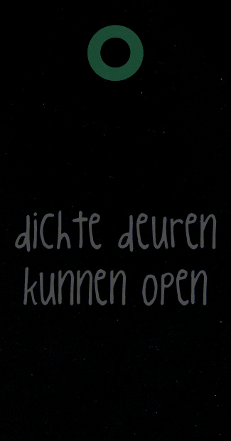 Dichte deuren kunnen open