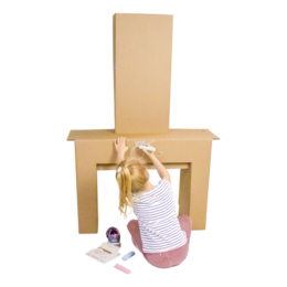 Cheminée en carton