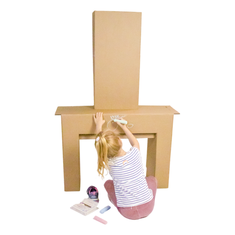 Cheminée en carton
