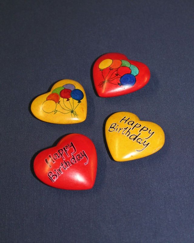 089 Corazón Feliz Cumpleaños - Esteatita