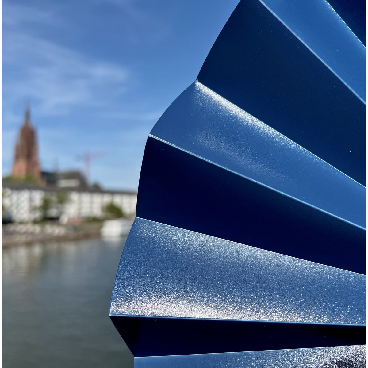 Handfächer, Fächer, dunkelblau opak, nachhaltig