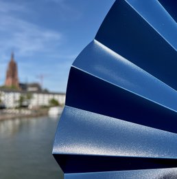 Hand fans, fans, dark blue opaque, sustainable