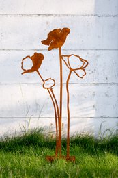 Poppy open up - Objeto de acero corten