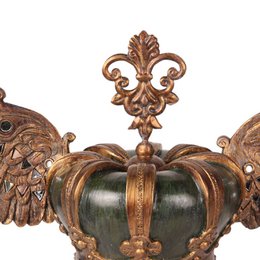 Königskrone auf Ständer 36,5 cm - Grün/Gold
