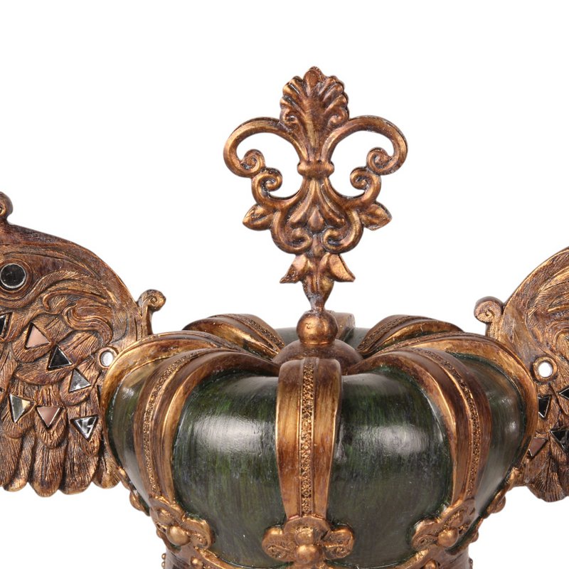 Königskrone auf Ständer 36,5 cm - Grün/Gold