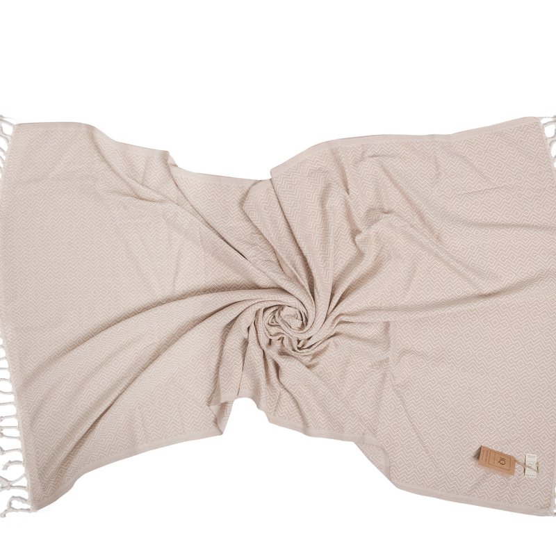 hammam håndklæde | Sauna håndklæde | Strandhåndklæde | Peru | Beige | 180x100 cm