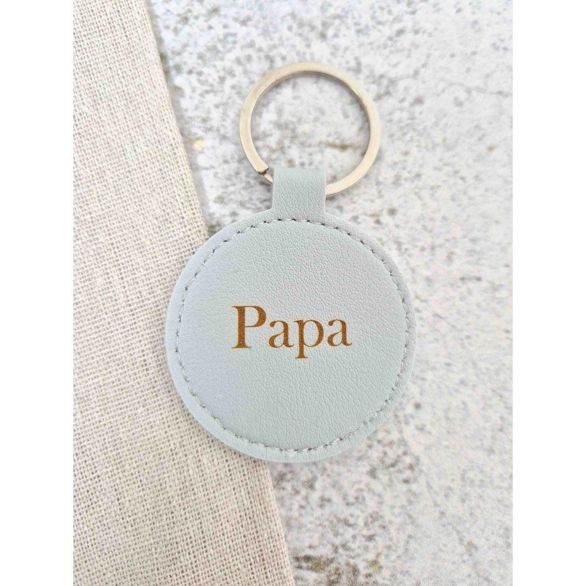 Leather pendant - around blue daddy