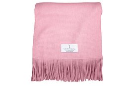 Pink wool and acrylic scarf