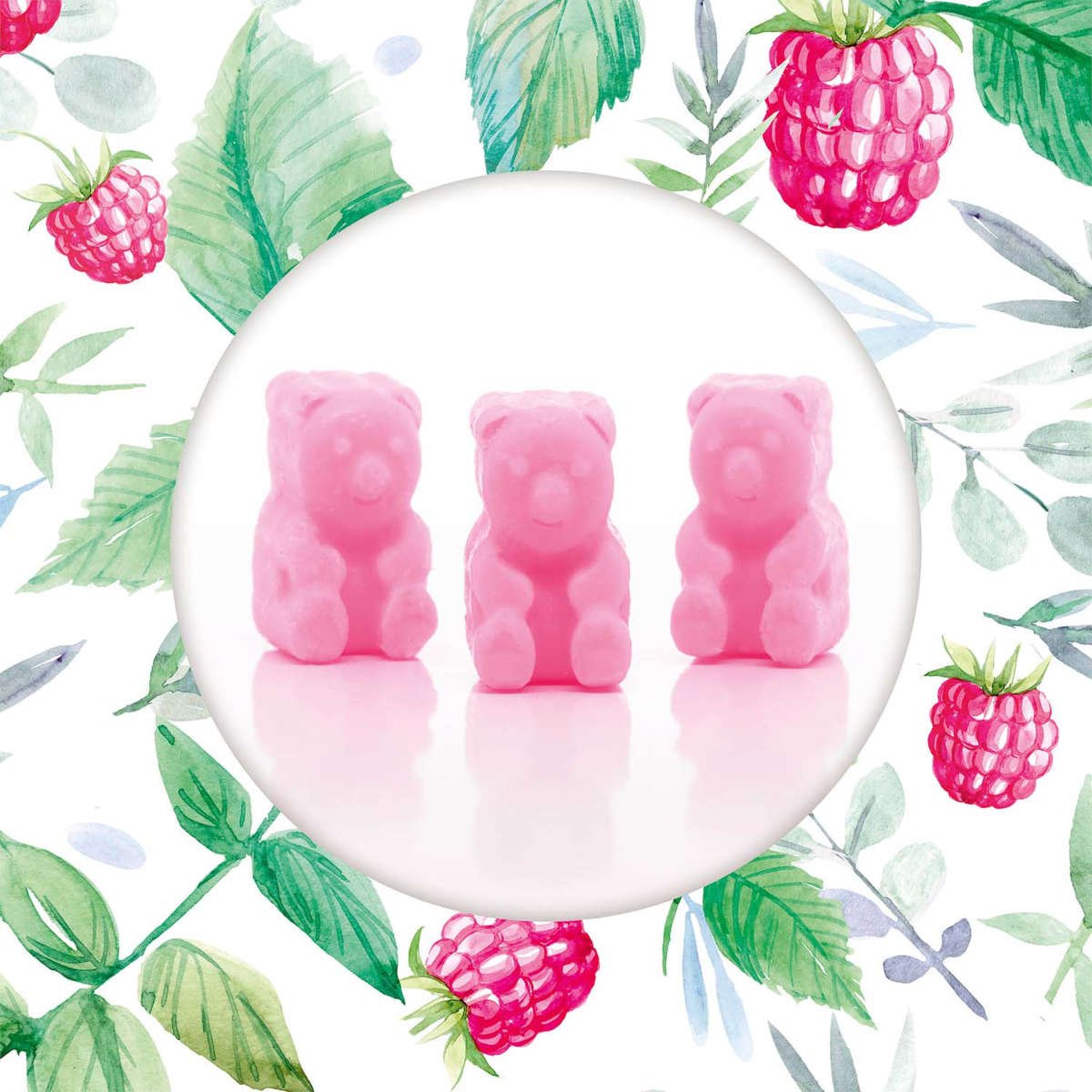 Wosk Zapachowy Misie Malina Wanilia - 50g