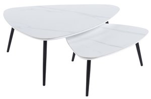 NIDO IBIZA KERAMIEK WIT/ZWART SALONTAFEL. OK1487 (8472)