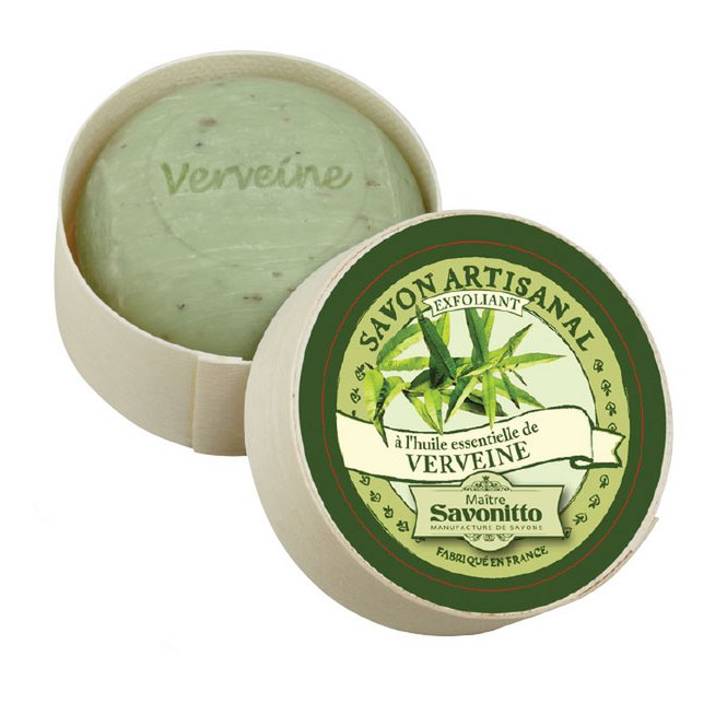 Verbena-Peelingseife in Holzkiste 100g