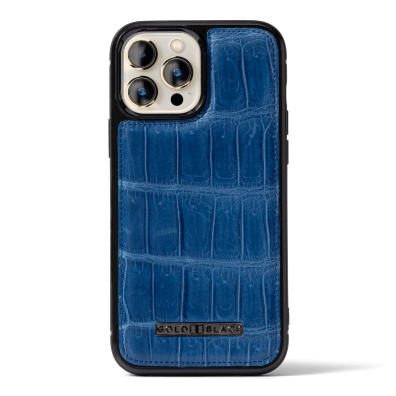 iPhone 13 Pro Max MagSafe krokodillenleren hoesje Blauw Limited Edition