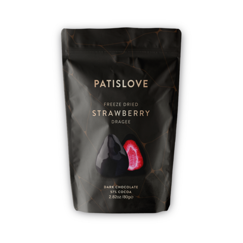 Strawberry Dragee Dark Chocolate, 80G