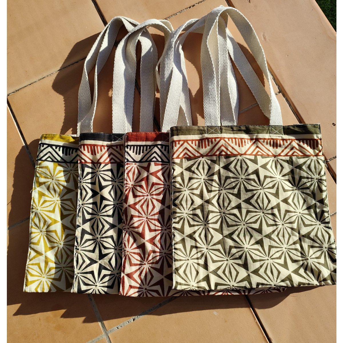 PACK DE 4 UNITÉS - SACS EN COTON IMPRIMÉ BLOCK COLLECTION SOLLER