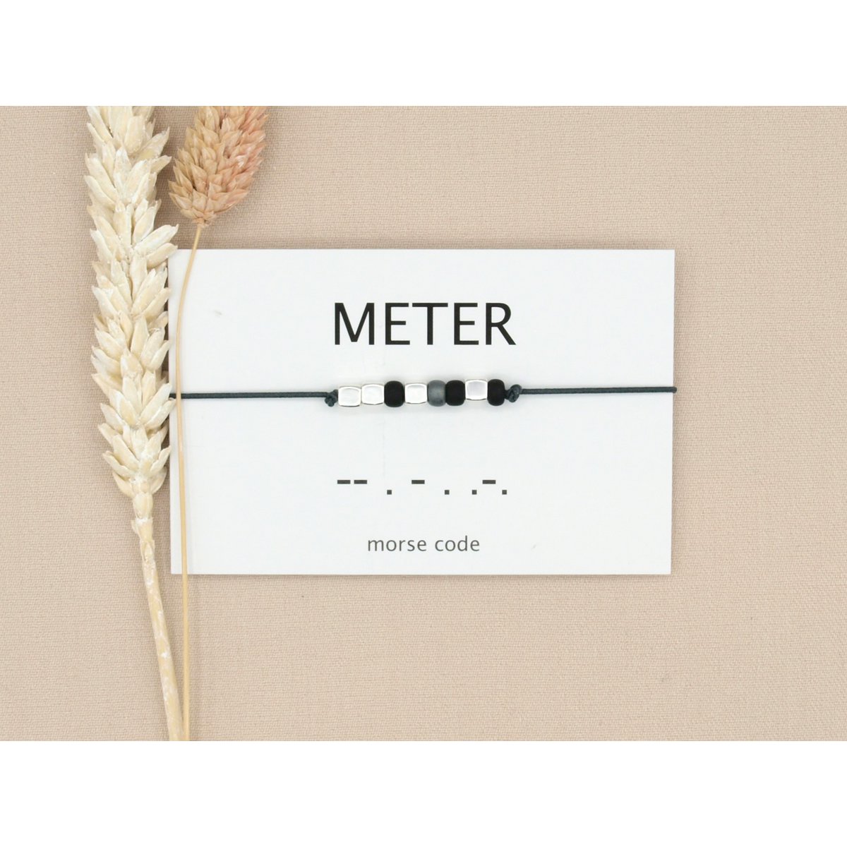 Morse code armband meter (zilver,rosé goud,goud)
