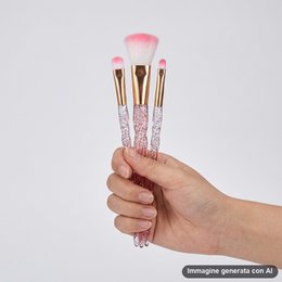 Make-up-Pinsel-Set – 5-teiliges Set mit Glitzergriffen
