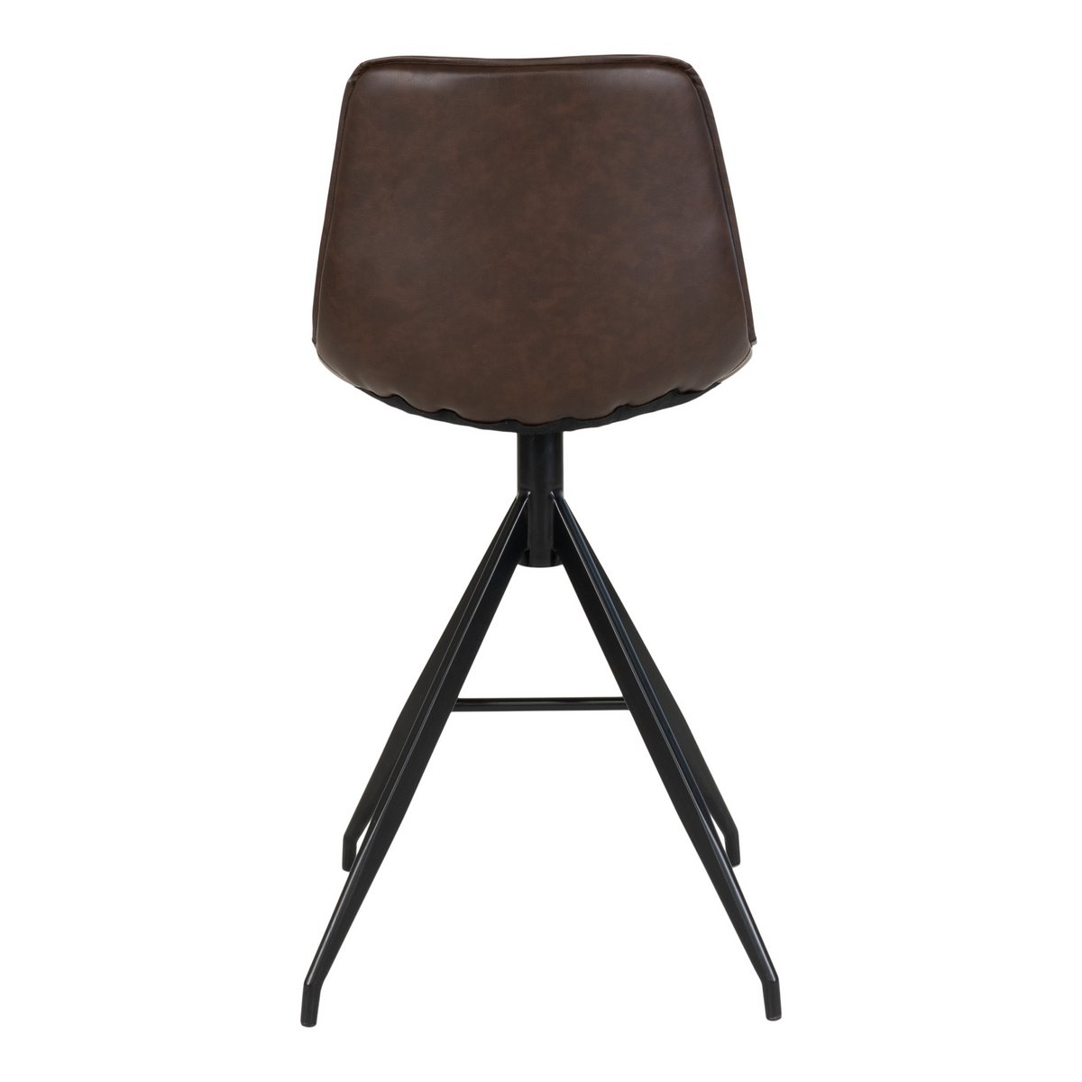 Monaco Counter Chair - Brown, PU/Steel, 51x44x96 cm - Set of 2