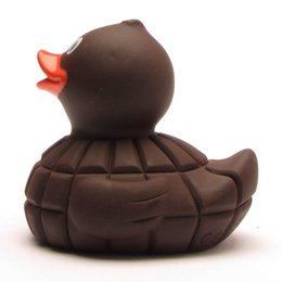 Chocolate squeaky duck - rubber duck