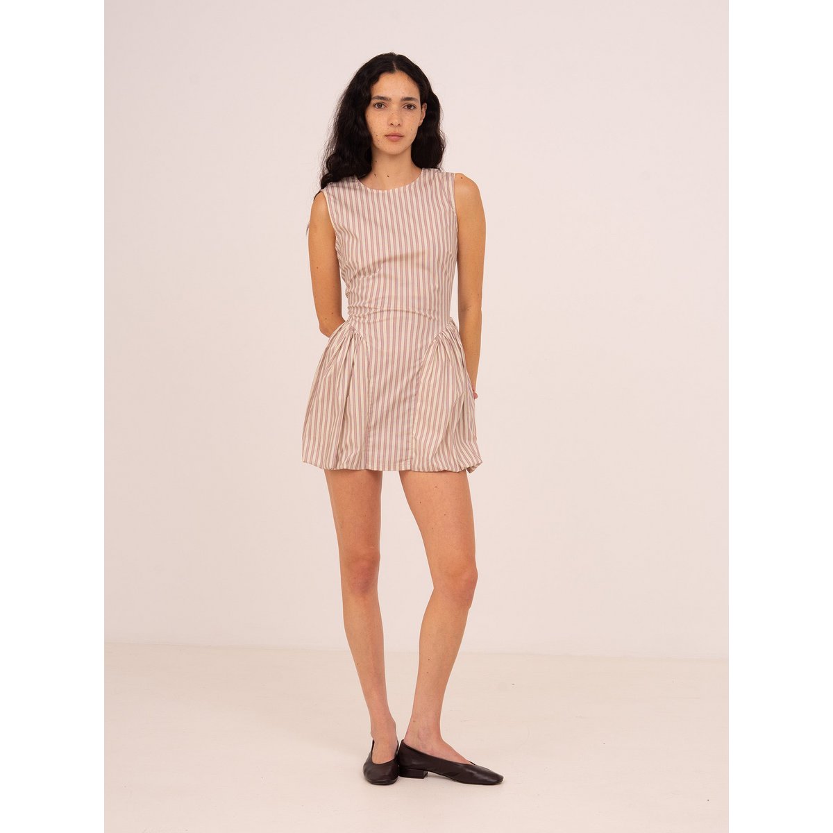 Snoep gestreepte mini-jurk