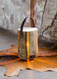 Luce in legno - Legno di frassino M || edizione in pelle