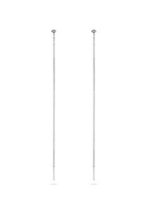 Raw Threader -ketting oorbellen zilver