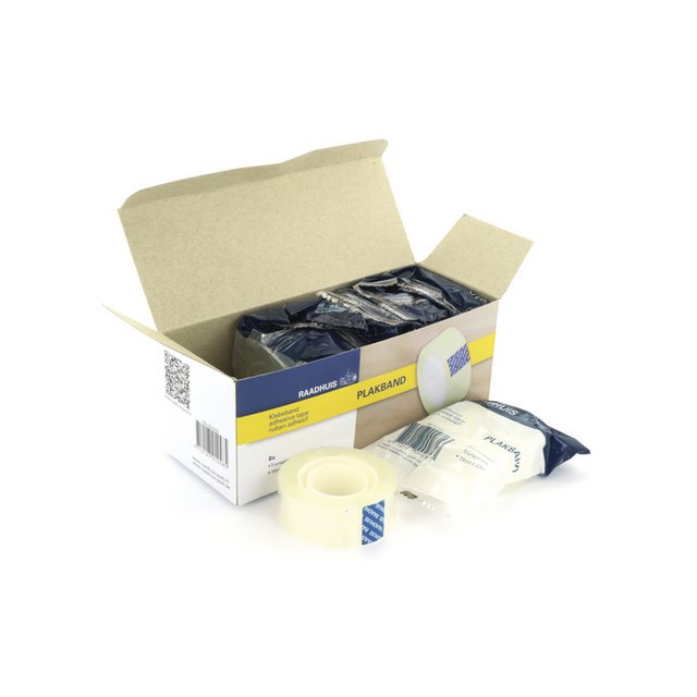 Plakband Raadhuis transparant 19mmx33m tbv B1 afrolapparaat