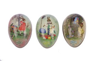 Eierkarton Vintage, 3 ass. 9cm