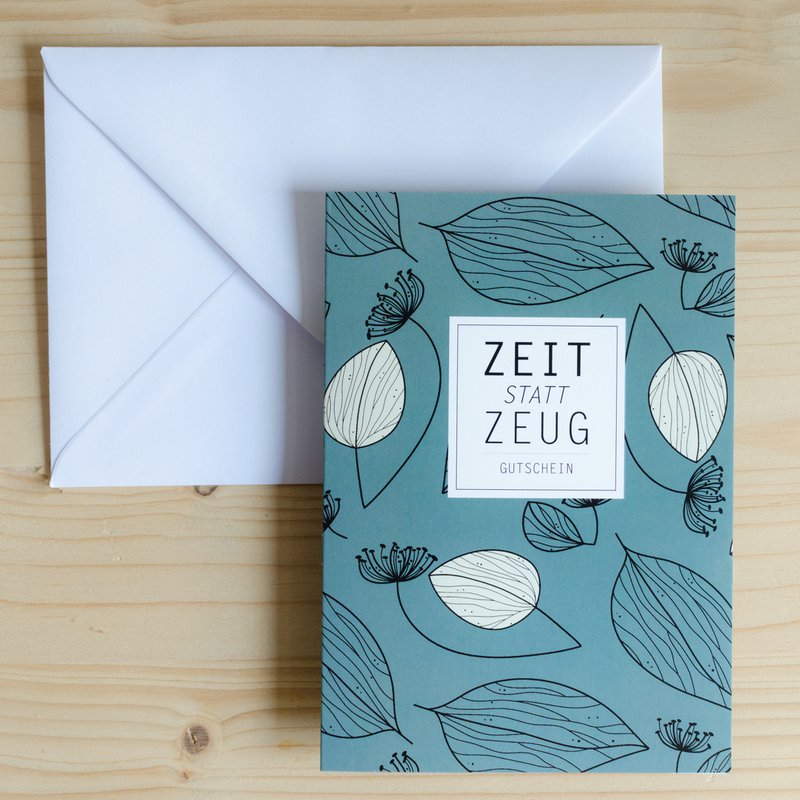 Folding card time instead of stuff, blue