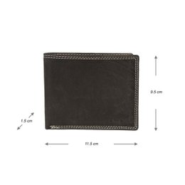 Herrenbrieftasche aus Büffelleder – Kompaktmodell – RFID