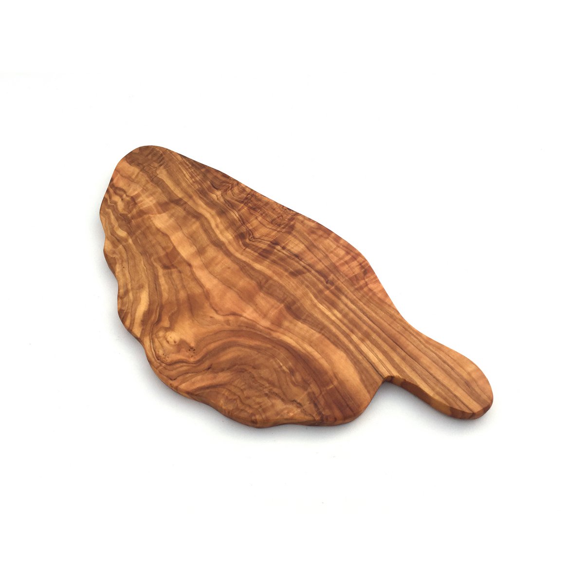 Ontbijtplank met handvat 22 cm extra plat Lichtgewicht gemaakt van olijfhout