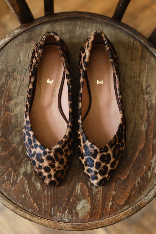 Klassiske ballerinaer i læder - Audrey - Leopard 34-42