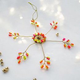 Decoratie Sparkle Ultrafine Starflower neon