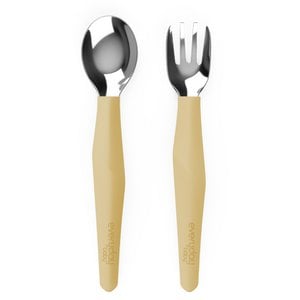CUTLERY STEEL YELLOW 2 PIECES
