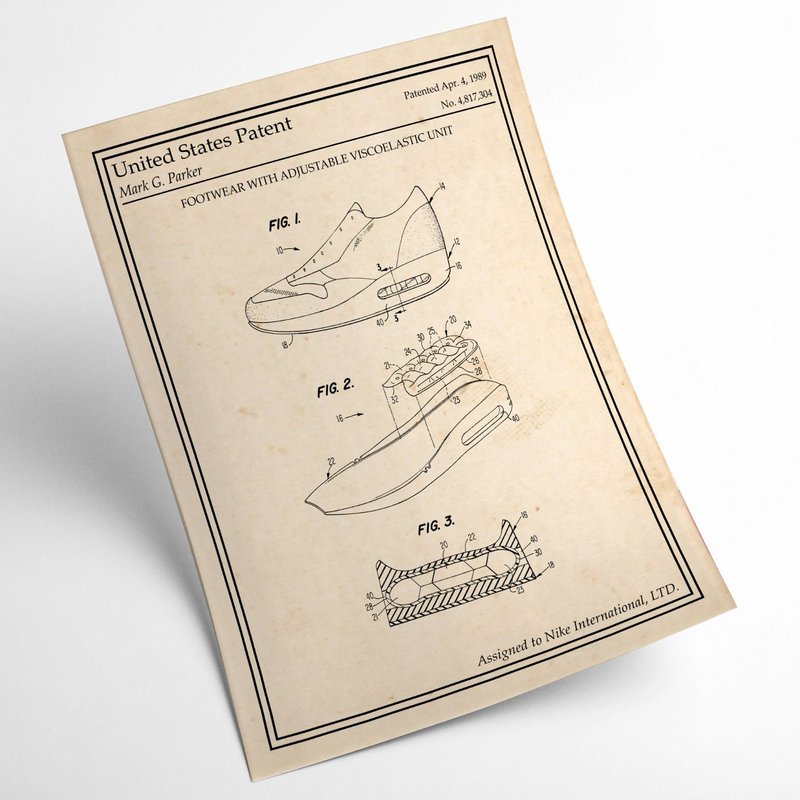 Póster de patente de Nike Air Max