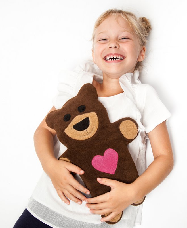Bio-Körnerkissen für die Mikrowelle, Wärmekissen ideal für den Bauch, Teddy