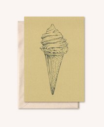 Carta sostenibile + busta | gelato | Noce
