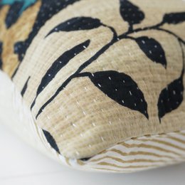 Rectangular cushion in Kantha N°31
