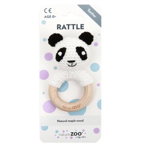Holzringrassel - Panda (schwarz/weiß)