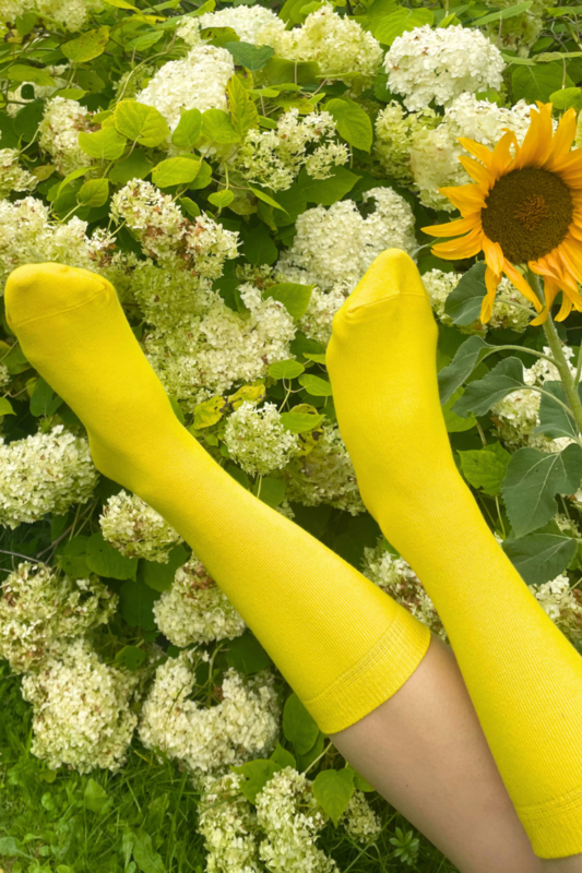 KIM yellow cotton socks
