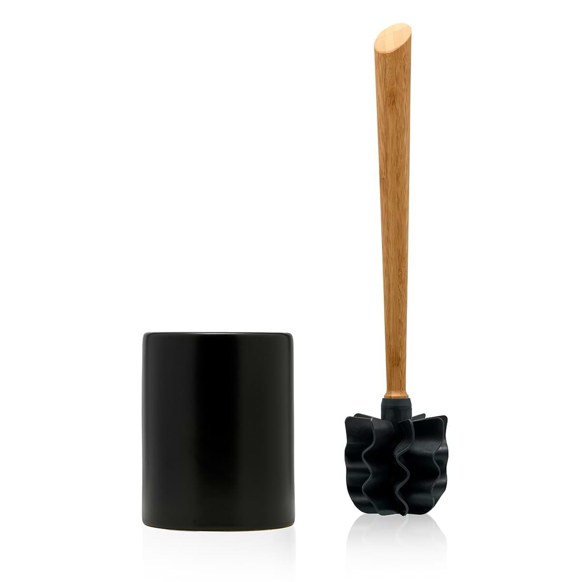 Toilettenbürste WOODLINE Set Keramik schwarz - Bambus Keramik schwarz