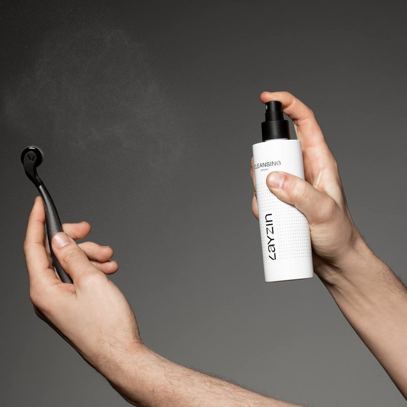 1,2 mm Dermaroller Sæt inklusive rensespray