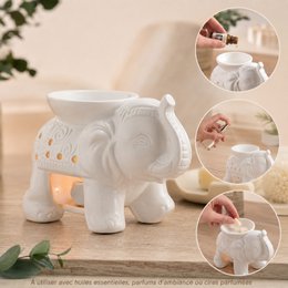 Ceramy series perfume burner - White Tandor - Scented Atmosphere - Fashionable handcrafted object - Easy aromatherapy