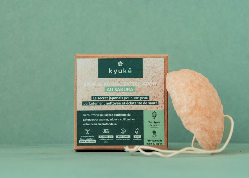 Biologische Japanse Konjac-spons met Sakura-kersenbloesem