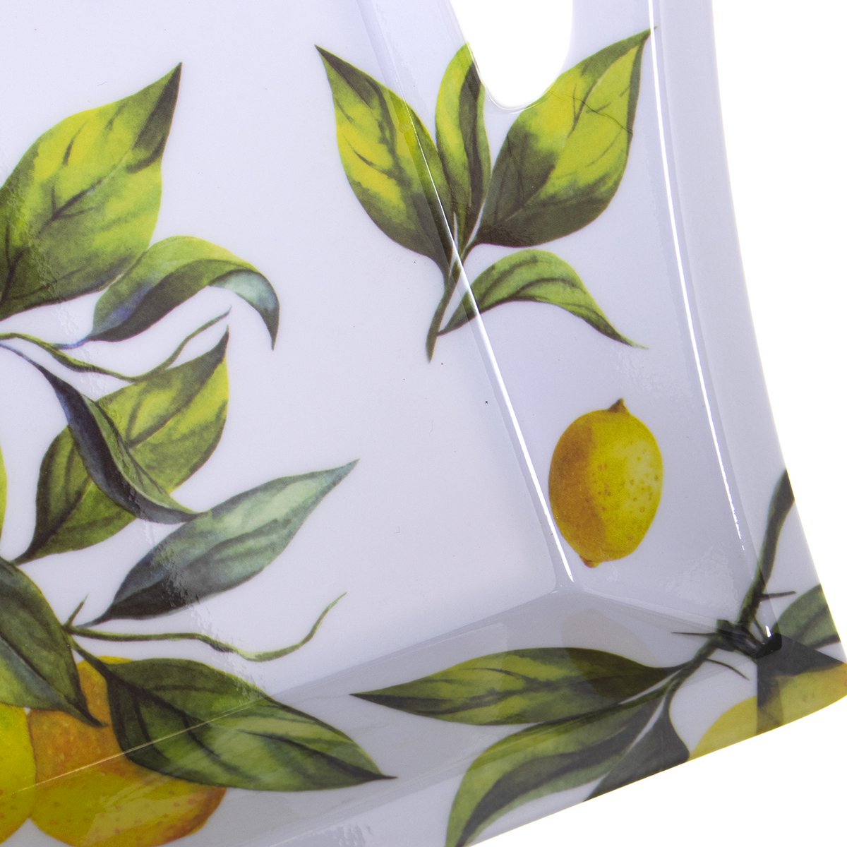 BANDEJA MELAMINA C/ASAS DEC. LIMONES _44X31X5CM, INT:35X24,5CM CU5999