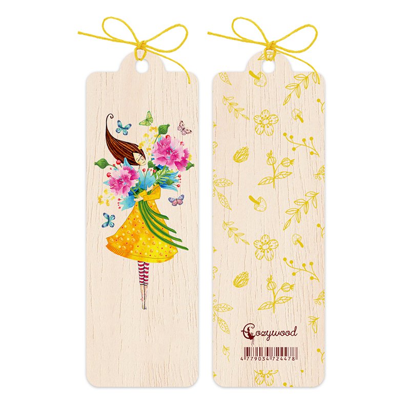 Wooden bookmark The Hug