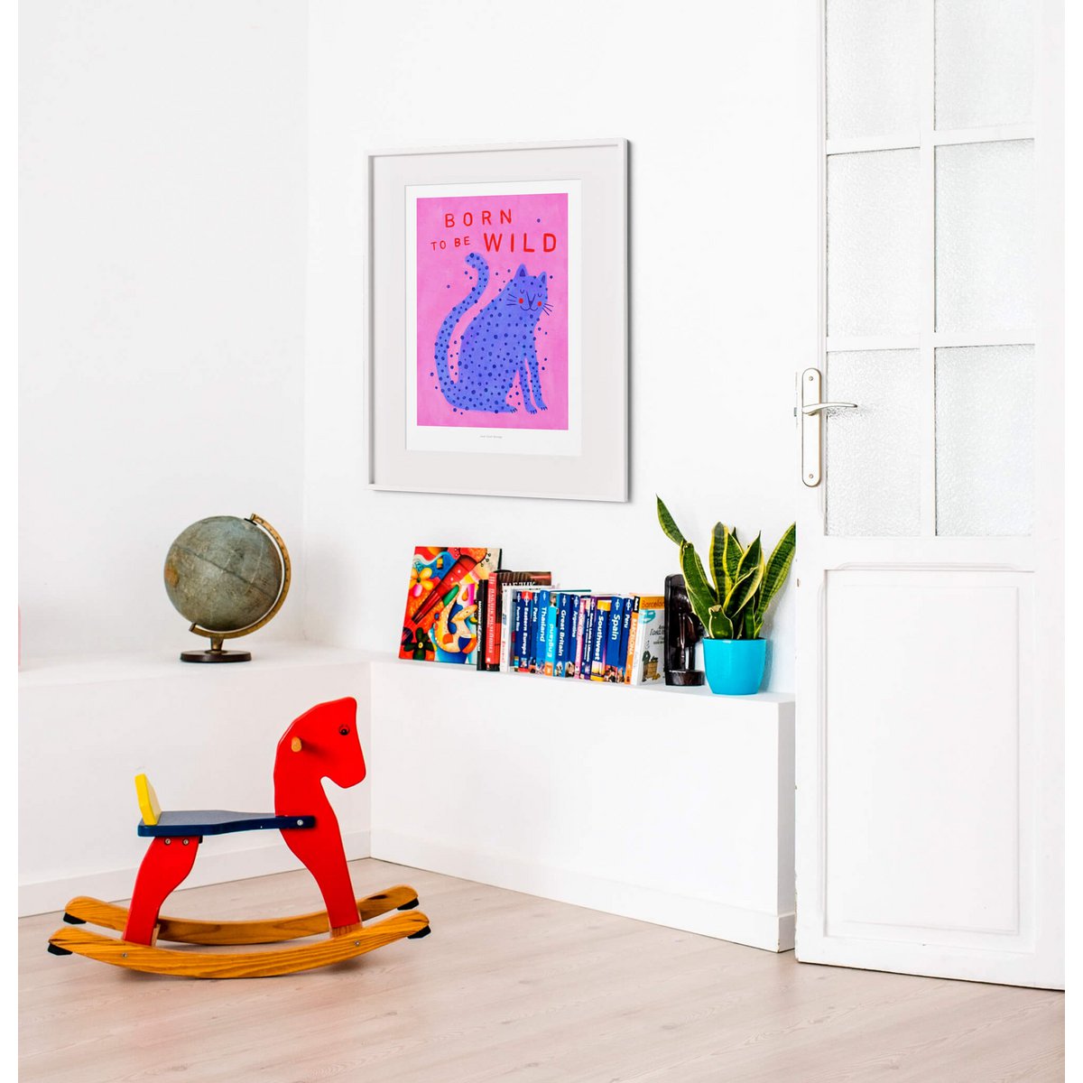 A5 Né pour être sauvage | Impression d'art d'affiche d'illustration