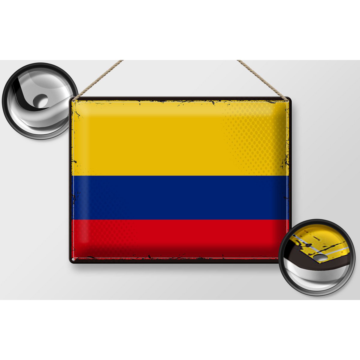 Tin Sign Flag Colombia 40x30cm Retro Flag Colombia