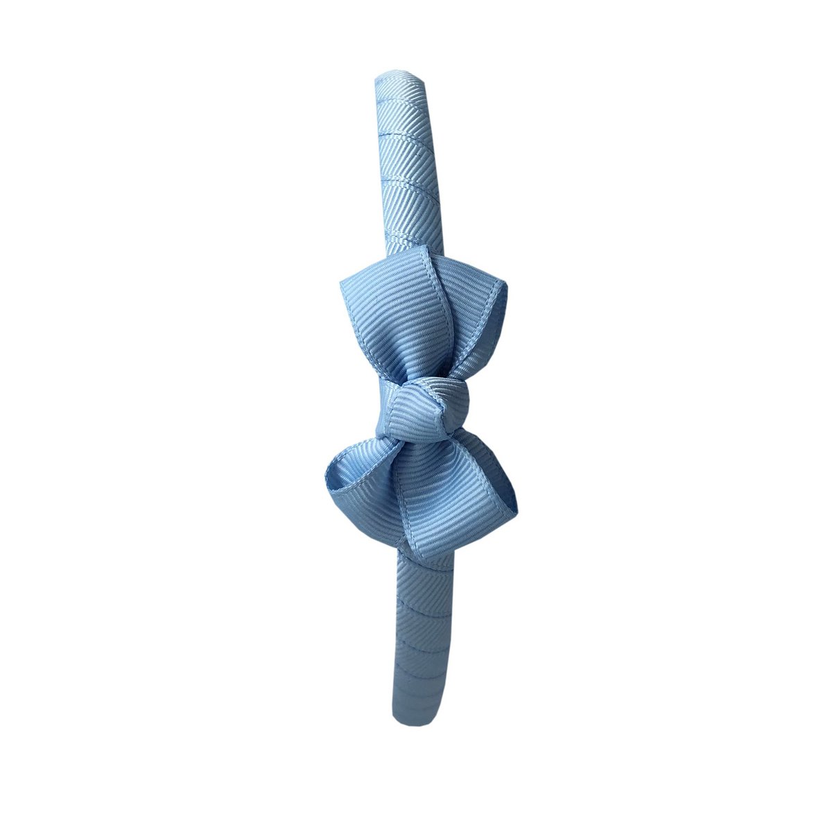 Estelle hair bow with headband in light blue
