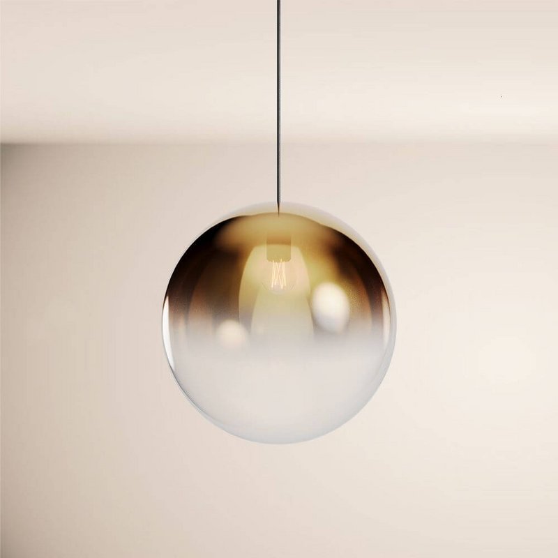 s.luce Orb sfera di vetro lampada da galleria 500cm sospensione nero