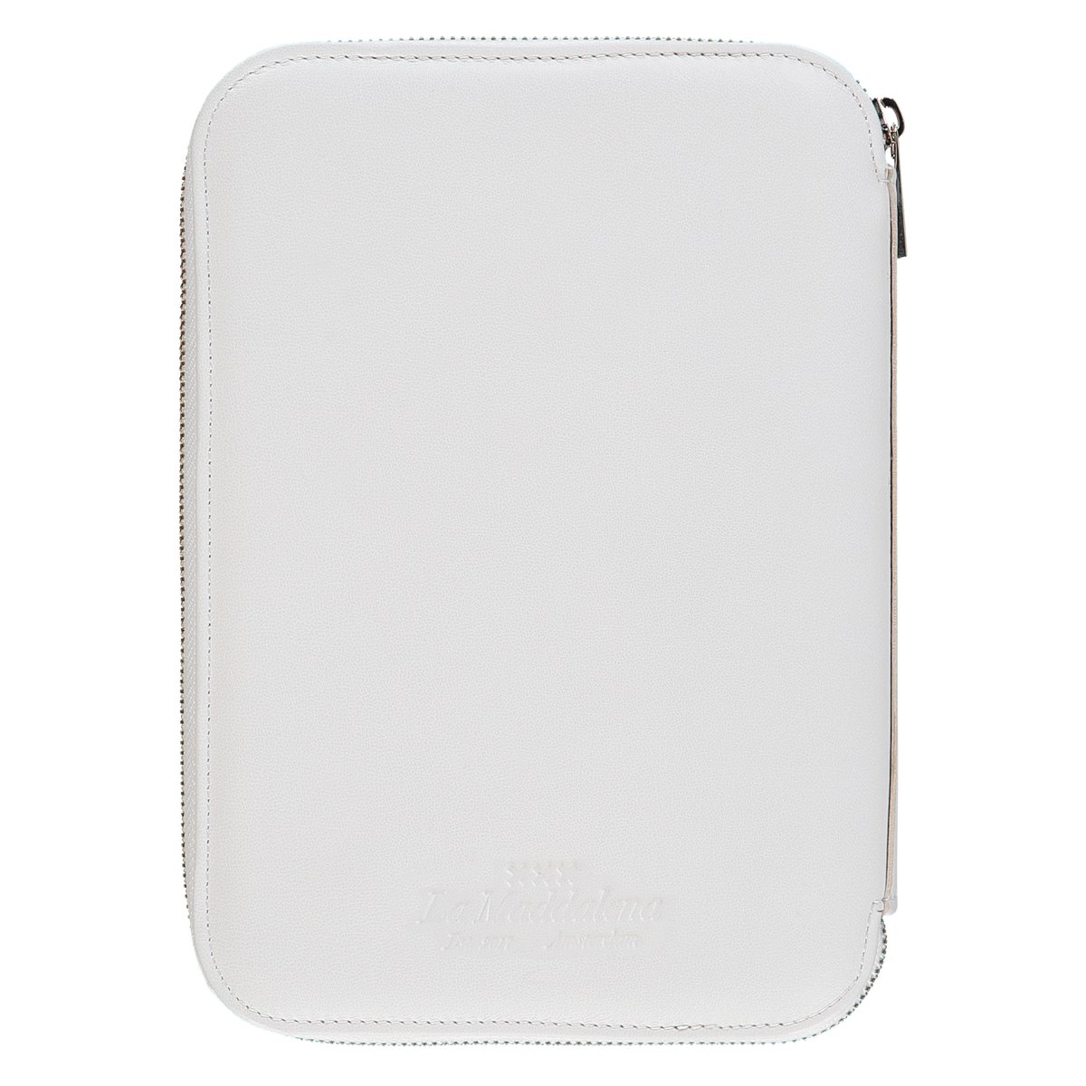 Estuche de viaje de cuero Lena - blanco